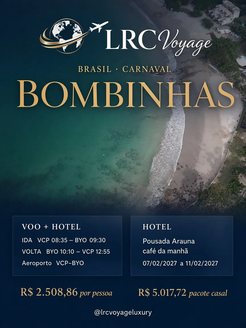 Oferta Bombinhas: Pousada Arauna, R$ 2.508,86 por pessoa